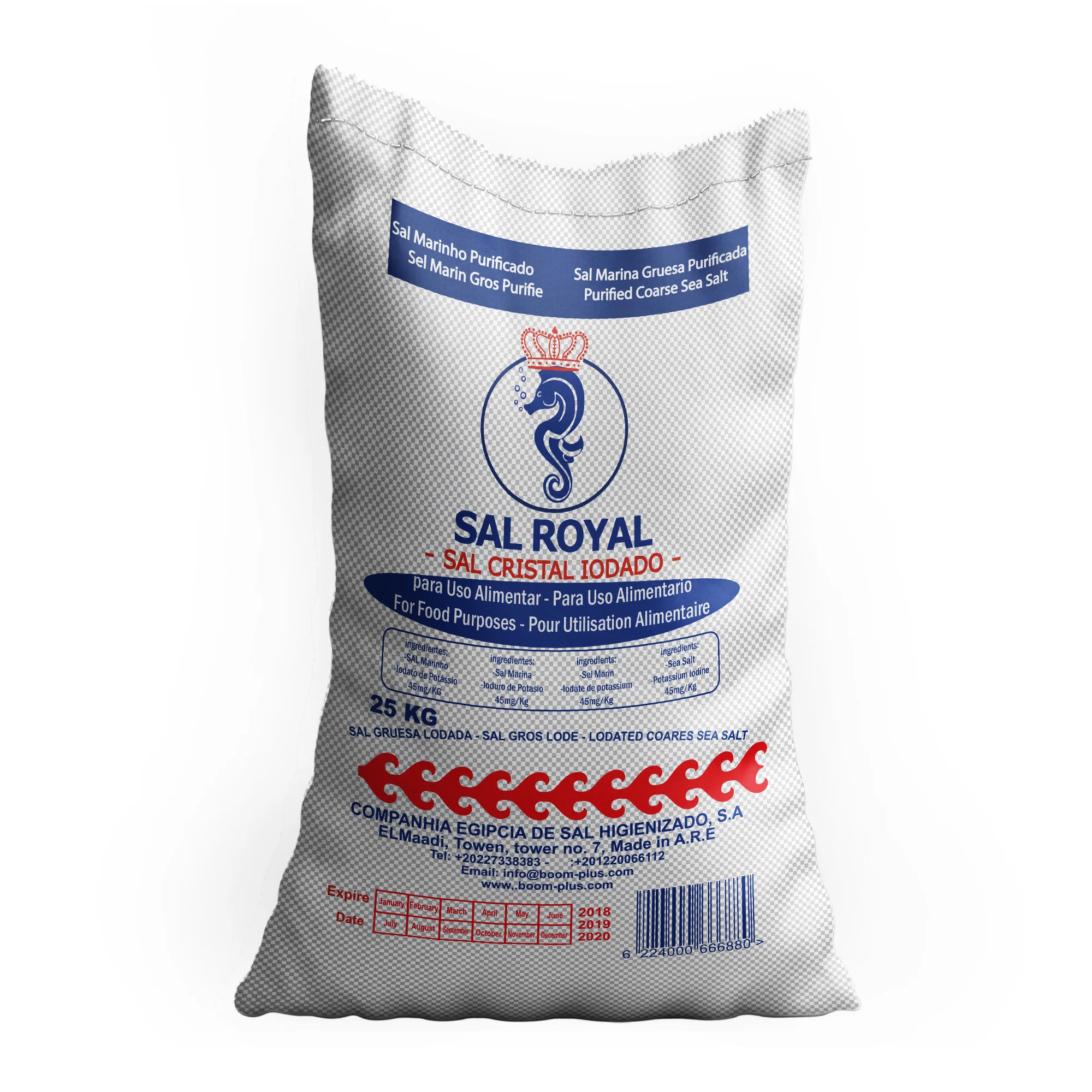 Sea Salt Coarse Size Salt Premium Quality Egyptian Origin 25 Kg