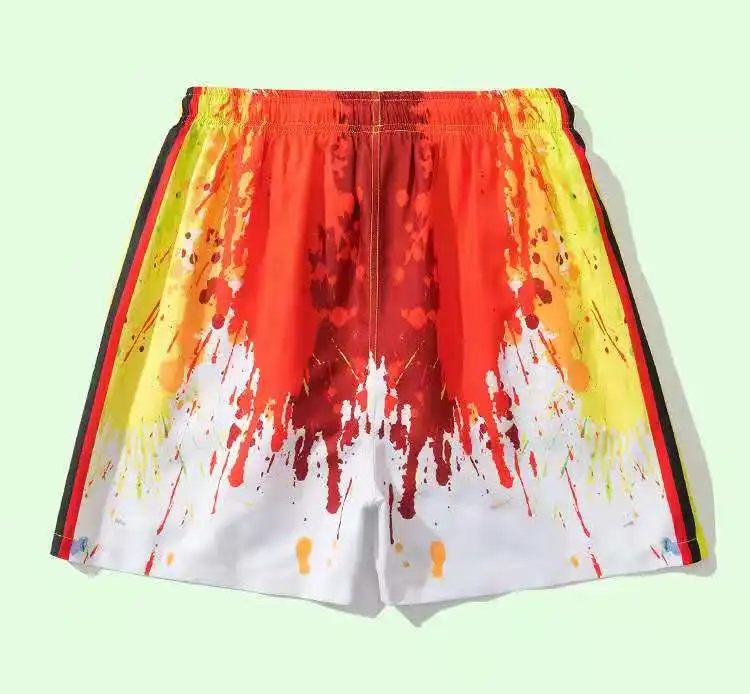 

In 2021 summer ice silk shorts man easy printing for beach surfing preferred