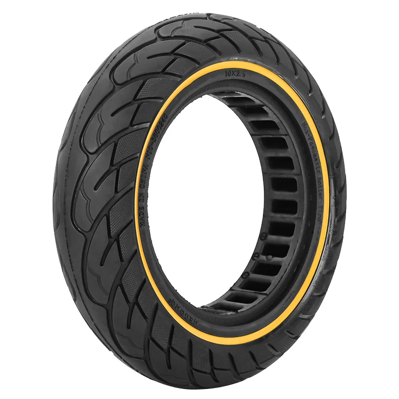 

10In 10x2.50 Solid Tire 60/70-6.5 For Ninebot Max G30 E-Scooter Replace Parts, Black