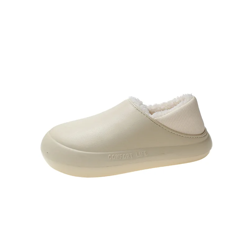 

Cotton Slippers for Men Winter Large Size Home Indoor Warm Home Thick Bottom Cotton Slippers for Men Non-slip, Solid color