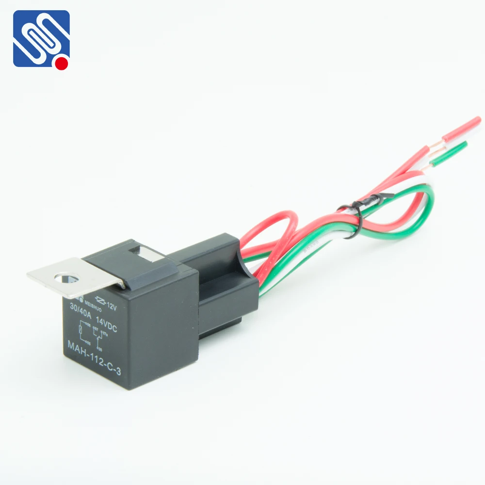 New Meishuo MAH-112-A-3 12V 4Pin 40A Rated Sealed Auto Relay for Car Control System