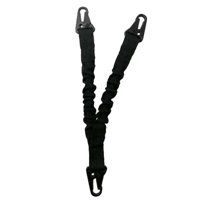 

Multi functional Outdoor Tactical Bungee Sling with Metal HK Clip, Black, green, khaki