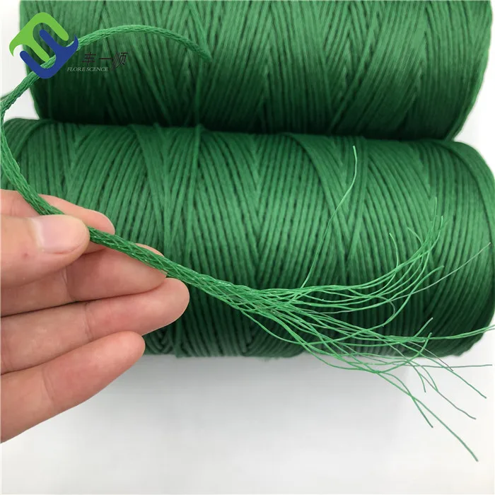 Tmavo zelená farba 4 mm PE duté pletené lano pre futbalovú sieť