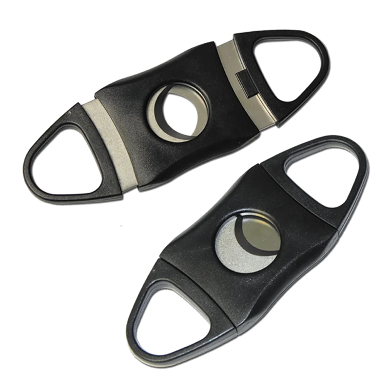 
Double Grip Double Blade Cigar Cutter Guillotine with large aperture 