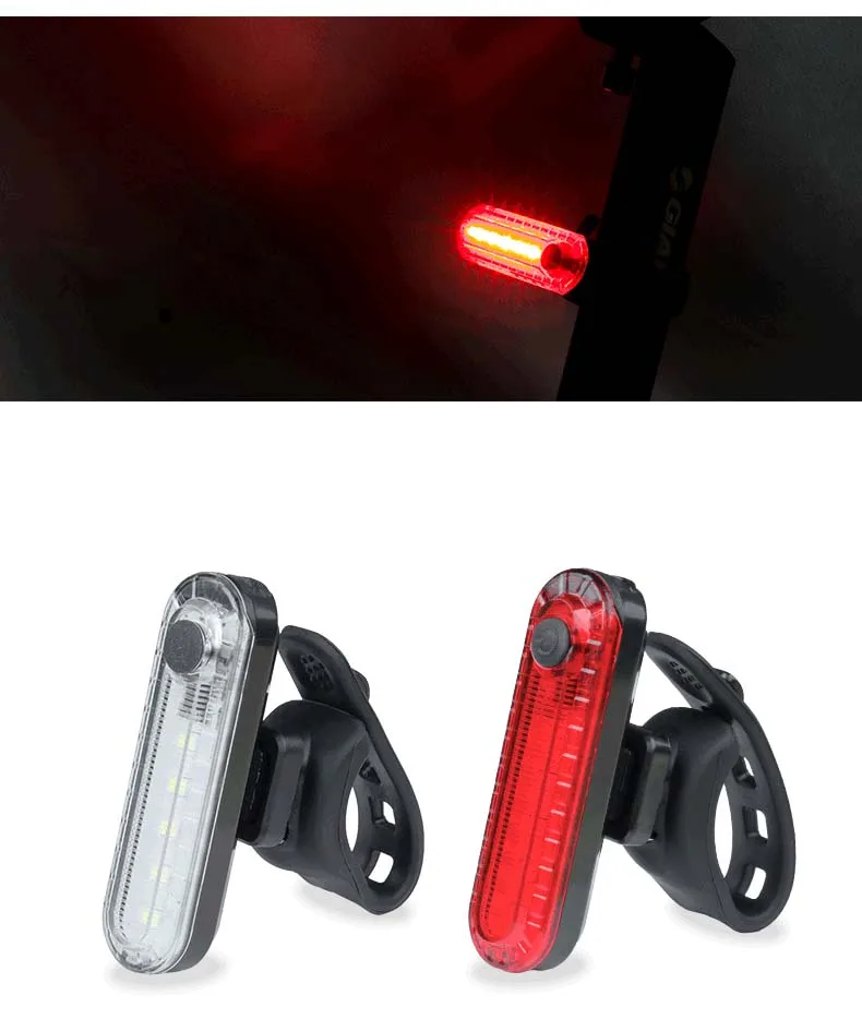 

Portable Rechargeable LED USB Cycling Bike Light Tail Light Bicycle rear bike light bicycle, Red, white, red/blue, red/white