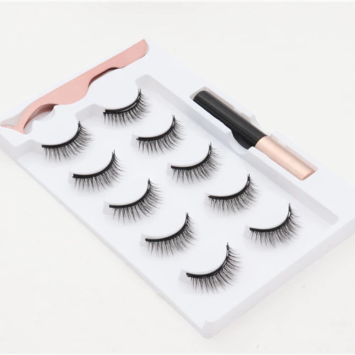 

Magnetic EyelashesWith Eyeliner Cheap Magnet Lash Private Label Individual Customized Tweezers Logo Wholesale Vendor Sample