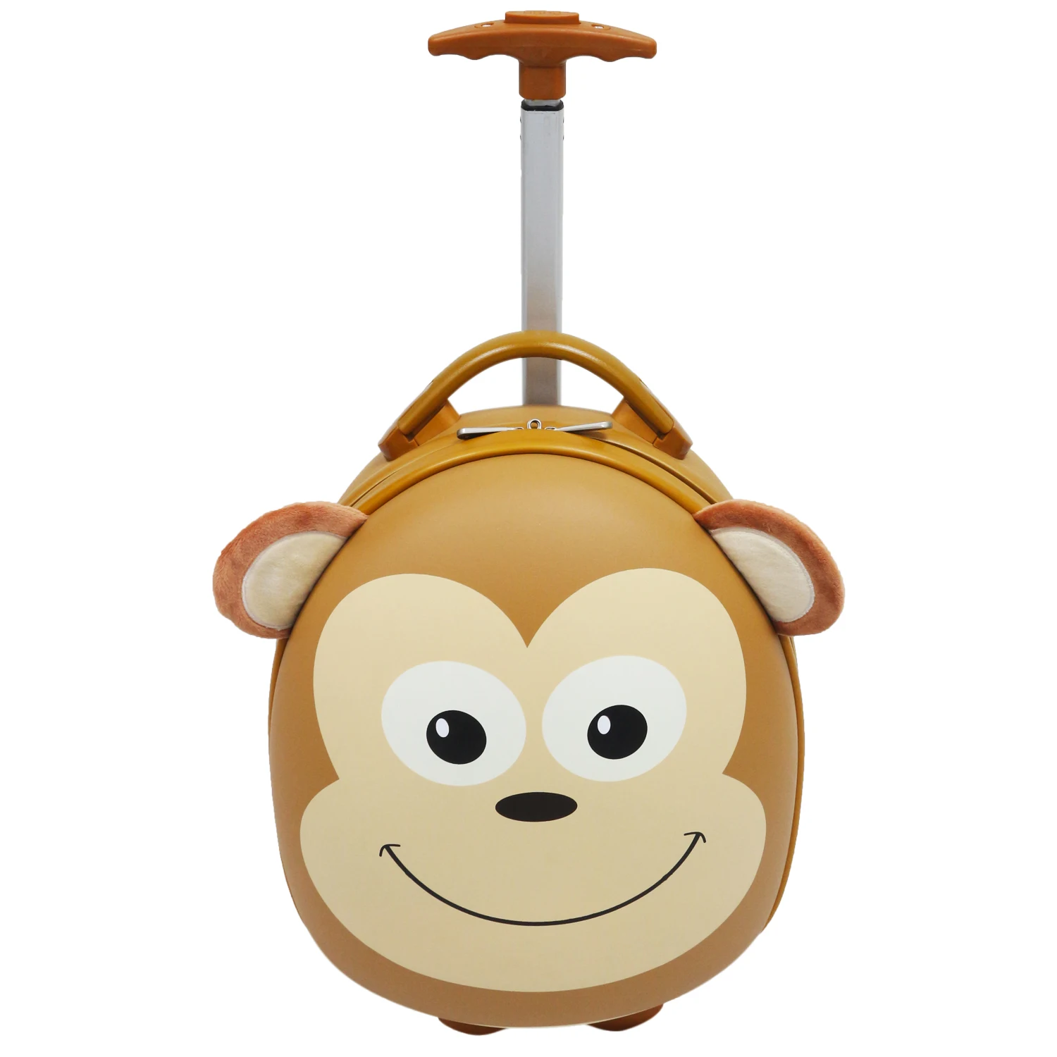 Cute Boys Kids Cartoon Monkey Carry On Trolley Luggage Bag Suitcase With Wheels For Airplane
