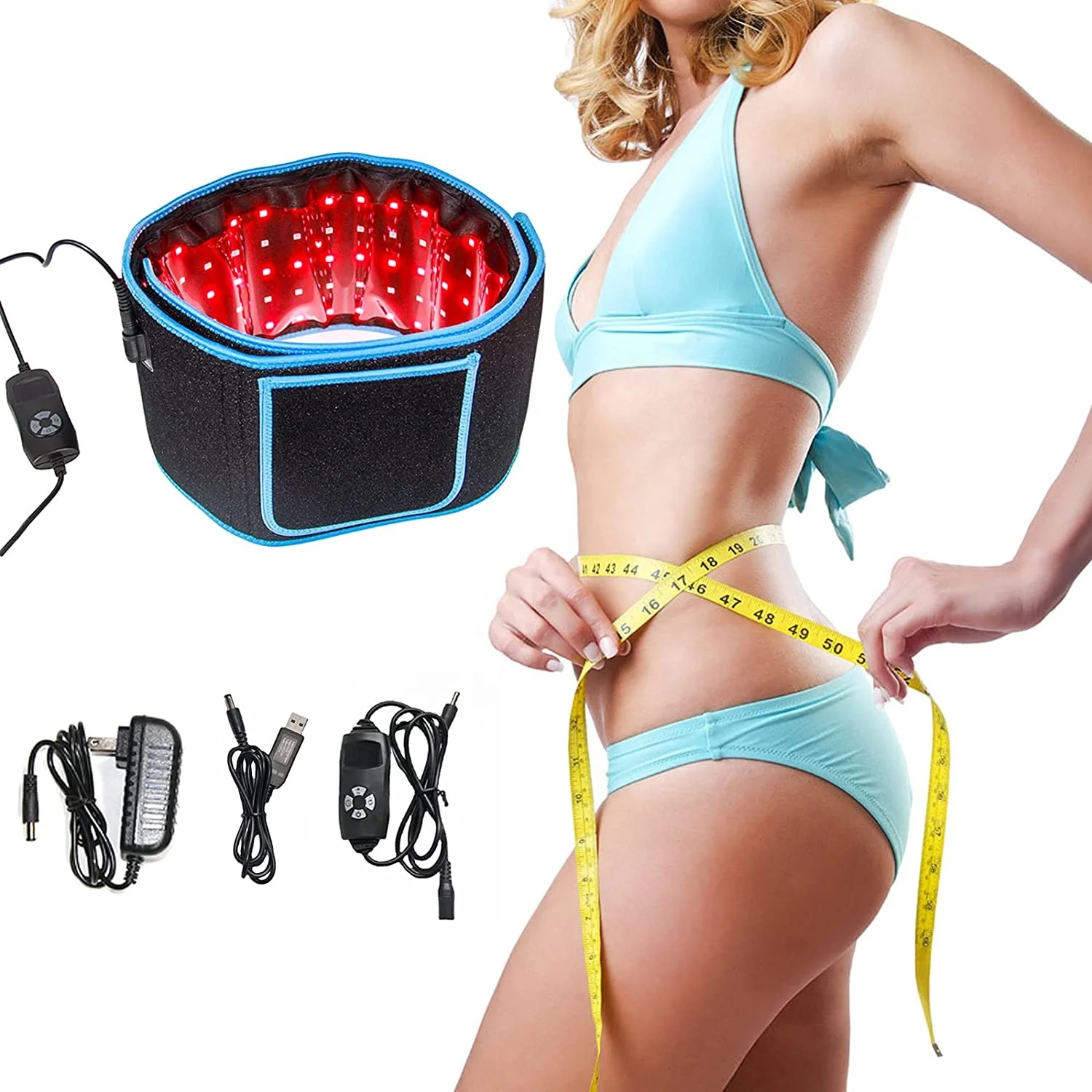 

Drop ship Customized Pain Relief Weight Physical Loss 20w 40w 660Nm 850Nm Infrared Wrap Belt For Body Slim Led Red Light Therapy