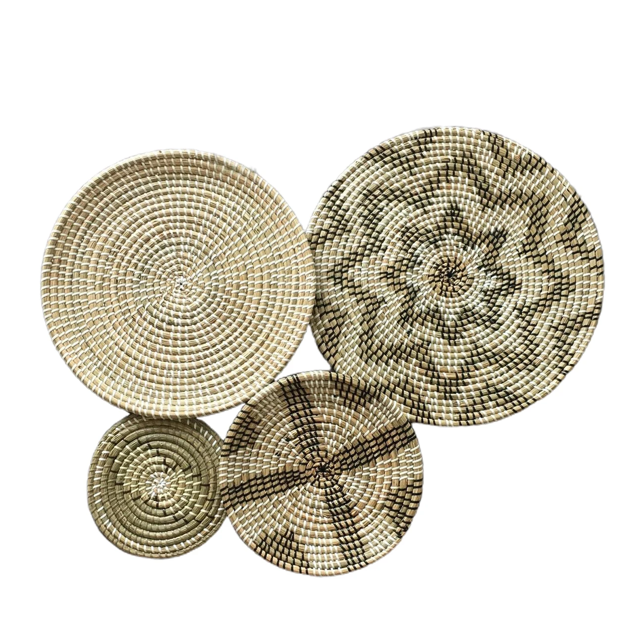 Black And White Twist Pattern Seagrass Wall Decor Plate Buy Seagrass Plate,Seagrass Wall