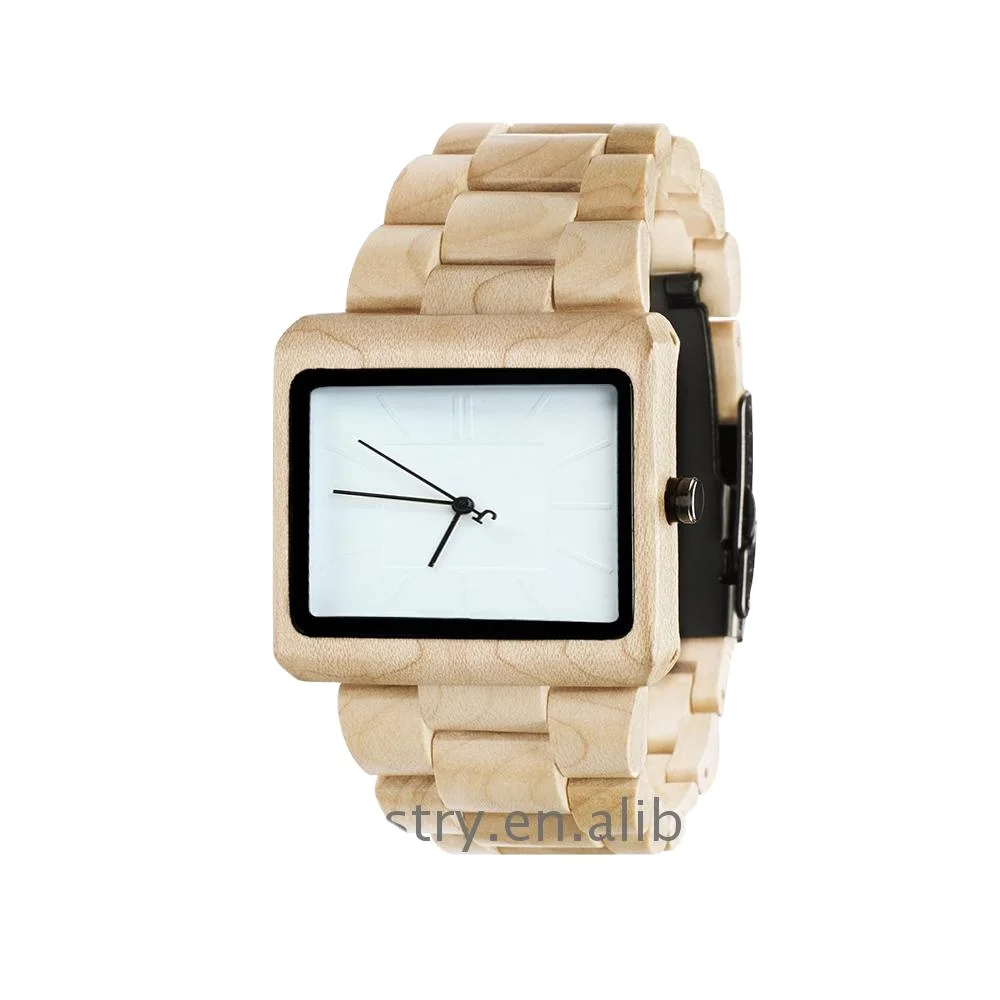 

Low MOQ Customized LOGO Wooden Watch Wrist Watches Natural Wooden Quartz Movement Unisex Design Lightweight for Women and Man