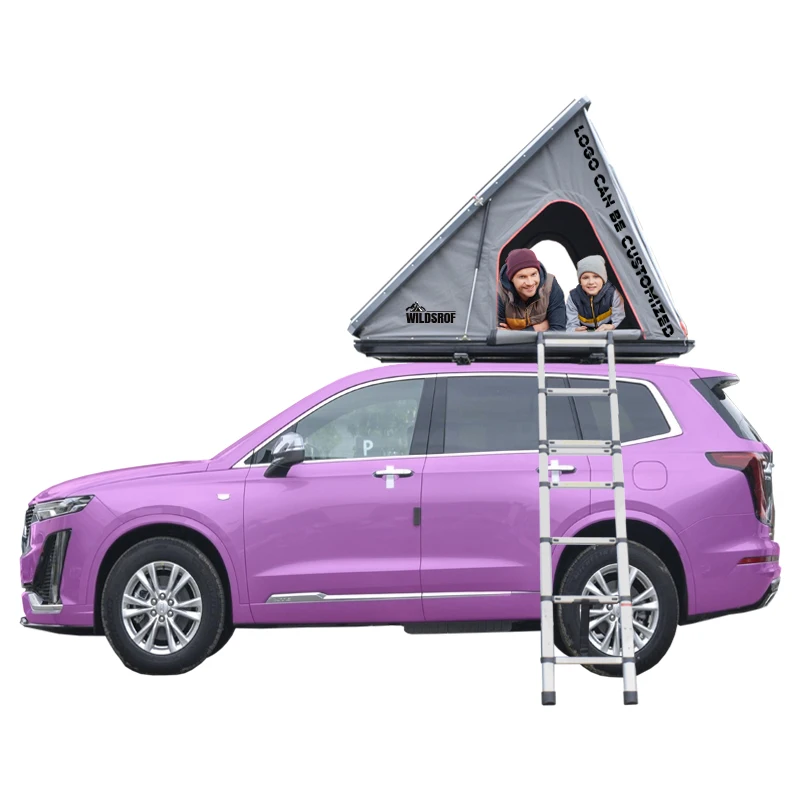 

WILDSROF Cheap Buy 210*130*120 CM Camping Vertical Diagonal Triangle Aluminum ABS Hard Shell Car Top Roof suv tent tent roof top