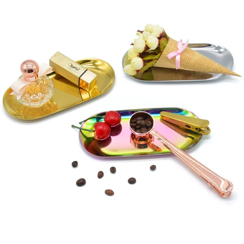 

Luxury High Quality Customize Metal Stainless Steel Fruits Plate, Gold