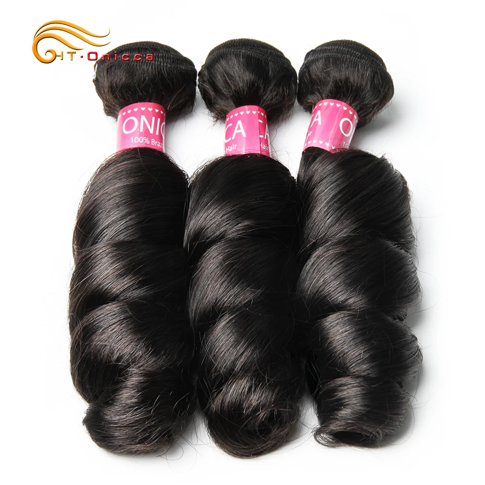 

Onicca factory directly selling 100% human hair hair thick healthy end loose wave 11A Brazilian hair, N/a