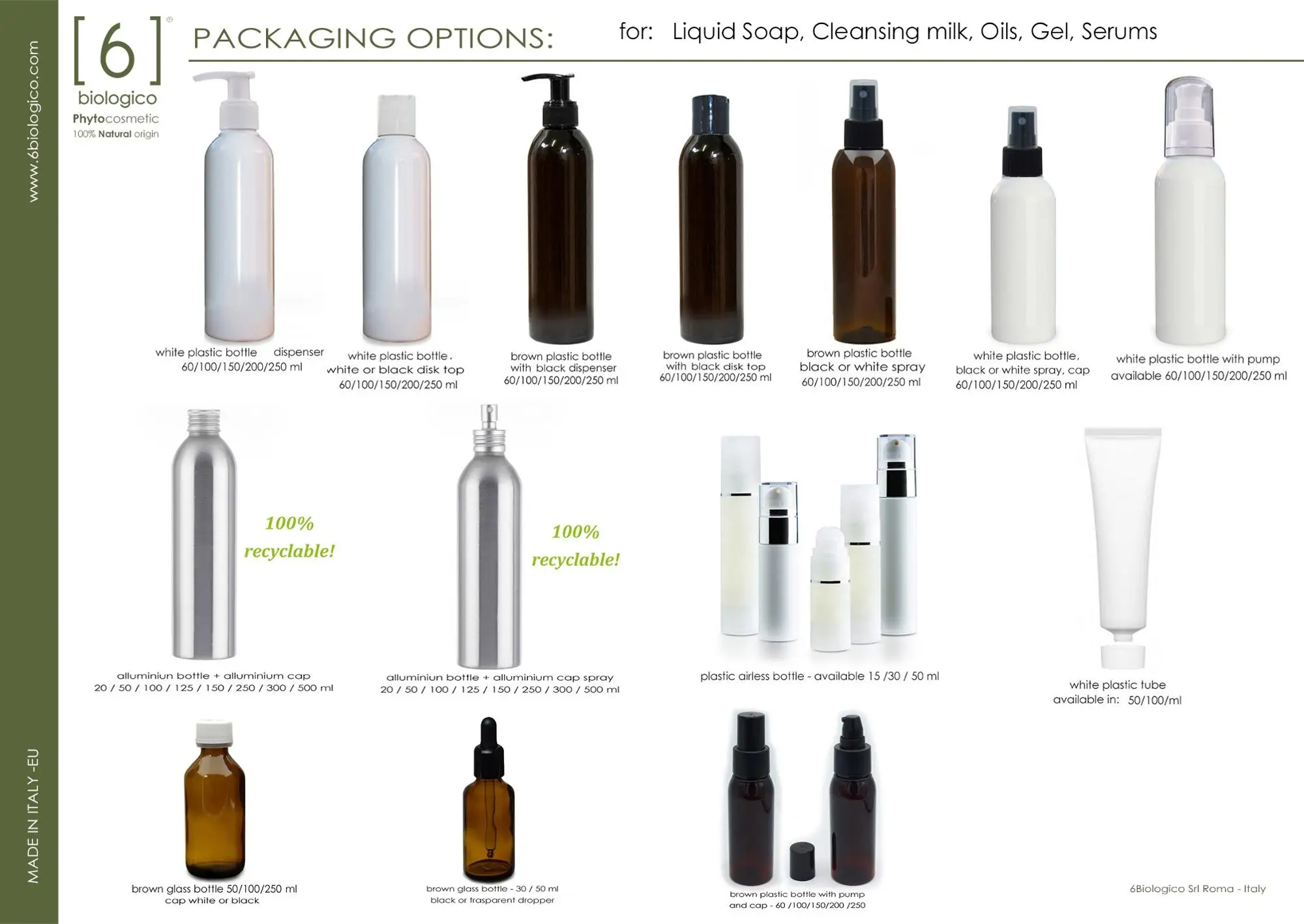 Italian All Natural And Organic Range Of Hair Shampoos Conditioners