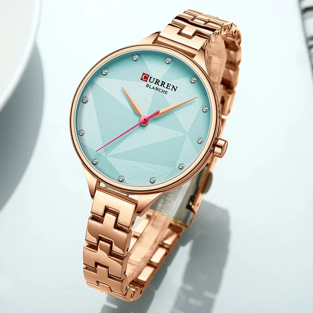 

CURREN 9047 Women Fashion Trend Creative Design Quartz Watches Womens Dress Bracelet Clock Ladies Wristwatches