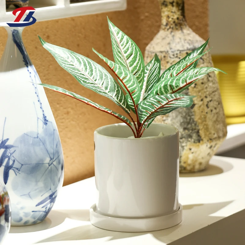 

small garden ceramic plant pot flower pot for home decor accessories, Customized color