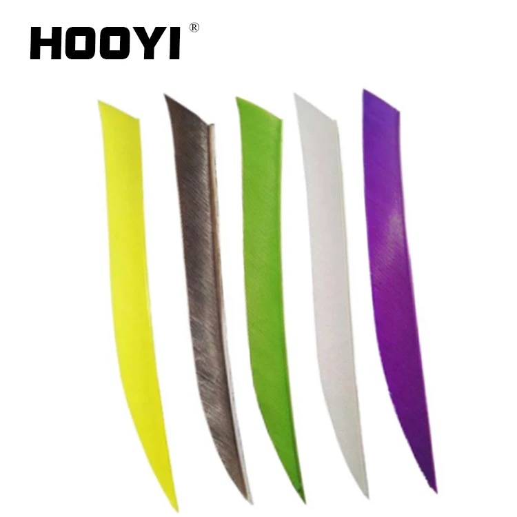 

100pcs 5inch Right Wing Arrow Feathers Natural Turkey feather Archery Fletching Handcraft Arrow Feather Hunting Bow Arrow, Multiple colour