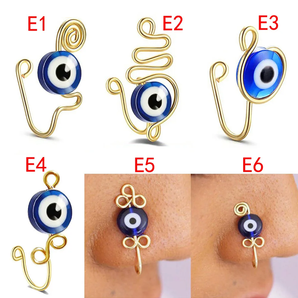 

non-piercing eye face nose ring African style U-shaped nose clip piercing jewelry