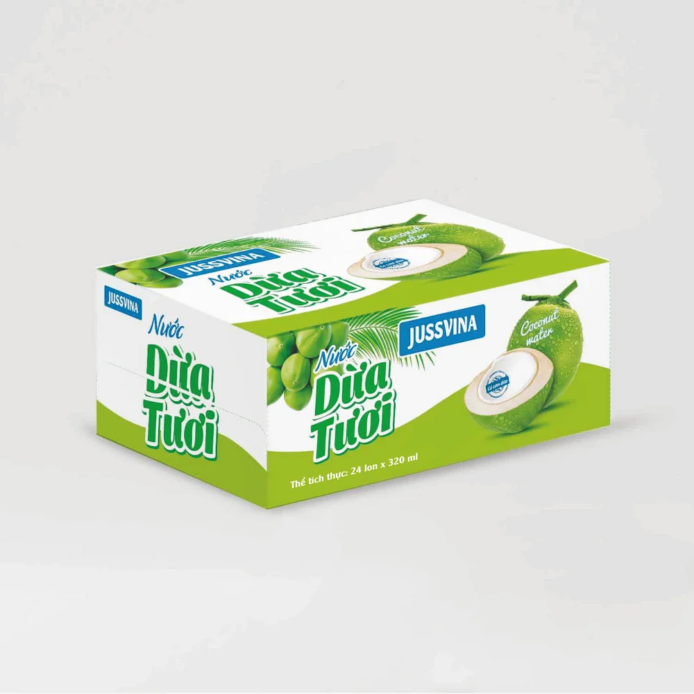 320ml Canned Pure Coconute Water Private Label By Jussvina Manufacturer