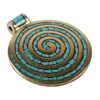 Stone Setting of Auspicious Hindu Deity Pendant - Religious women neck gem - decorative pendant - ritual pendant