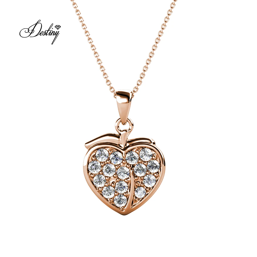 

2020 New Destiny Jewellery Pomona Pendant Necklace With Premium Grade Crystal from Austria, Rose / white gold