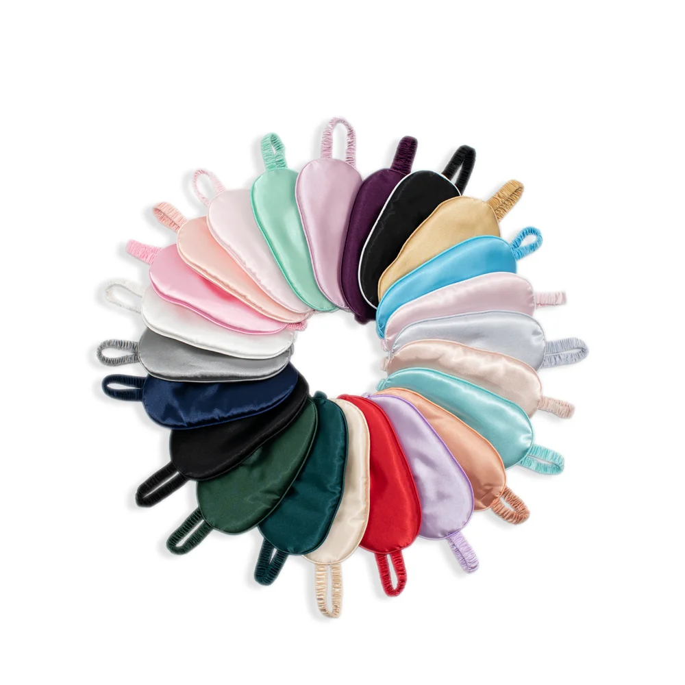 
High Quality OEM/ODM Mulberry Stain Silk Silk-like polyesterBlindfold Travel Sleep Eye Mask for Sleeping In Stock Available 