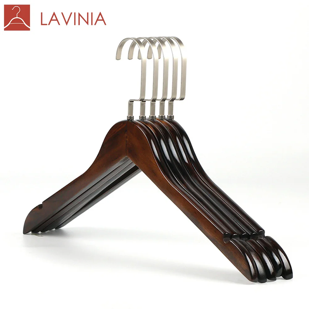 

wooden vintage black shirt hanger, Natural
