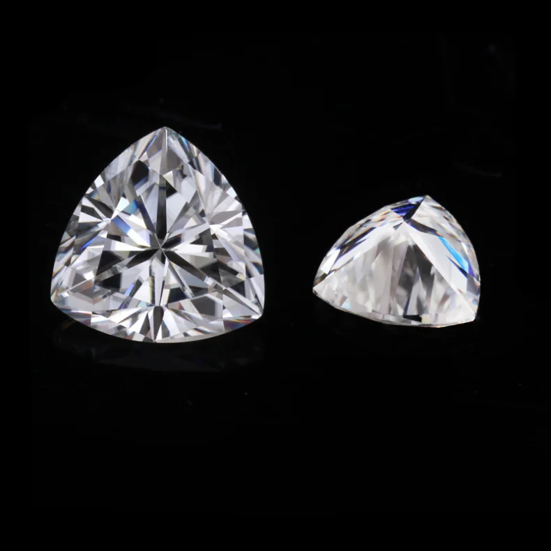 

High Quality Wholesale Price Synthetic Gemstones Pure White D VVS1 Trillion Cut Moissanite