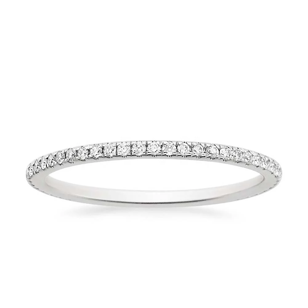 

LOZRUNV 925 Sterling Silver High Quality Pave CZ Stone Eternity Band Ring