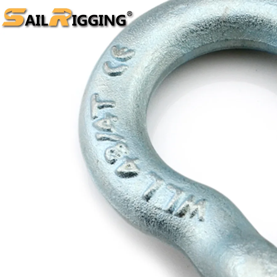 
U.S. Type Galvanized Carbon Steel Screw Pin Shackle Drop Forged Anchor Bow Omega 3/4 Shackle 
