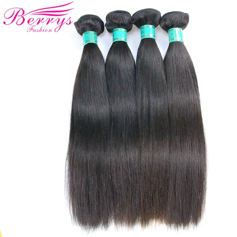 

Berrys Fashion Wholesale Top Quality 100% Peruvian Virgin Hair Double Wefts Bundles 100g Hair Extension Straight Human Hair