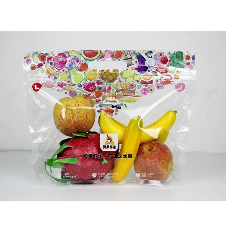 
High Quality Transparent Plastic Bag Customized Packaging Bag for Fresh Keeping Fruit Vegetables 