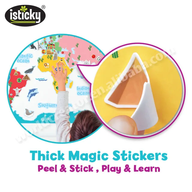 
Removable Home Decal World Map Kids Room Decorative Wall Stickers 