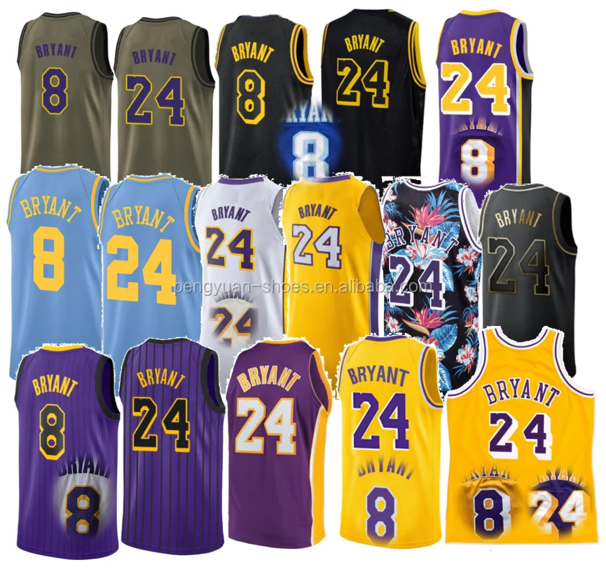 

Best Quality #24 Kobe Bryant #8 Style #2 Gianna Stitched Basketball Jersey