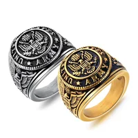 

Wholesale Custom Made Stainless Steel Jewelry Men Vintage College Class Ring Replica