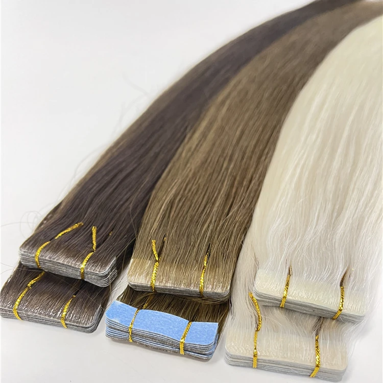 

Invisible Tape In Hair Skin Weft Injected Tape Ins Ombre Blond Seamless Human Hair Weft Adhesive Direct Wholesale Supplier
