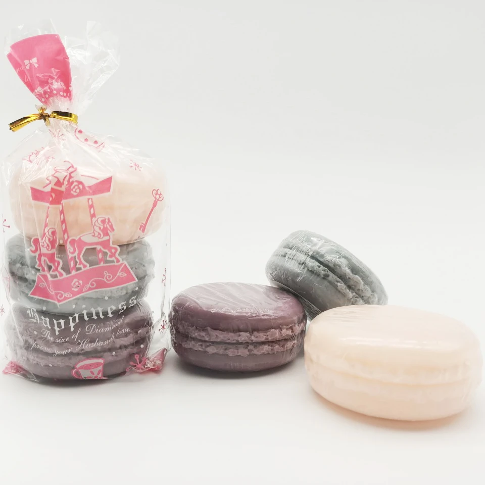 

Macaron style organic soap