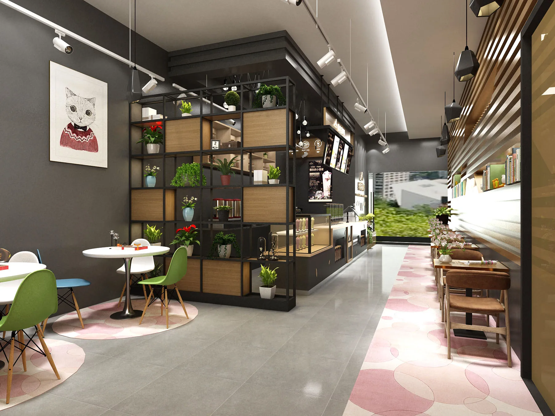 一家不错的商店可以吸引很多人,所以装修和椅子的形状对