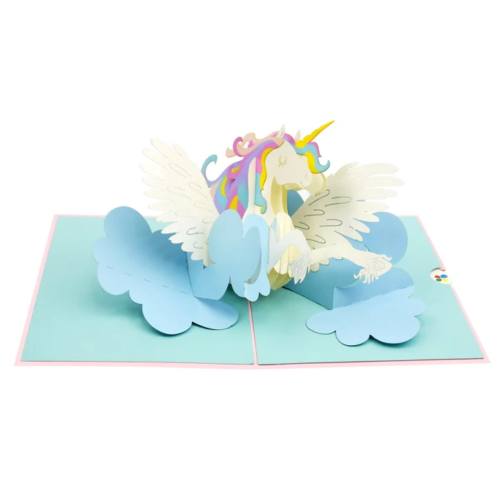 
Magical Unicorn Handmade Gift Greeting Pop Up 3D Card Design Custom Wholesale Vietnam 