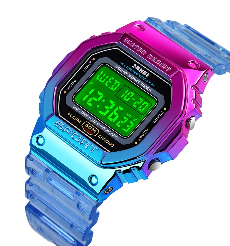 

Skmei 1622 Jam Tangan Colorful Light Lady Sport Watch Digital Wrist Watch Electronic Girls Watches, 6 colors