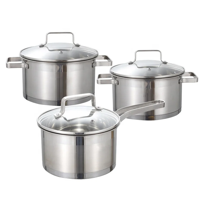 

Good Selling Topf Stock Pot Steel Pots Kitchen Cooking Stainless Sets Non Stick Cookware Set, Original color