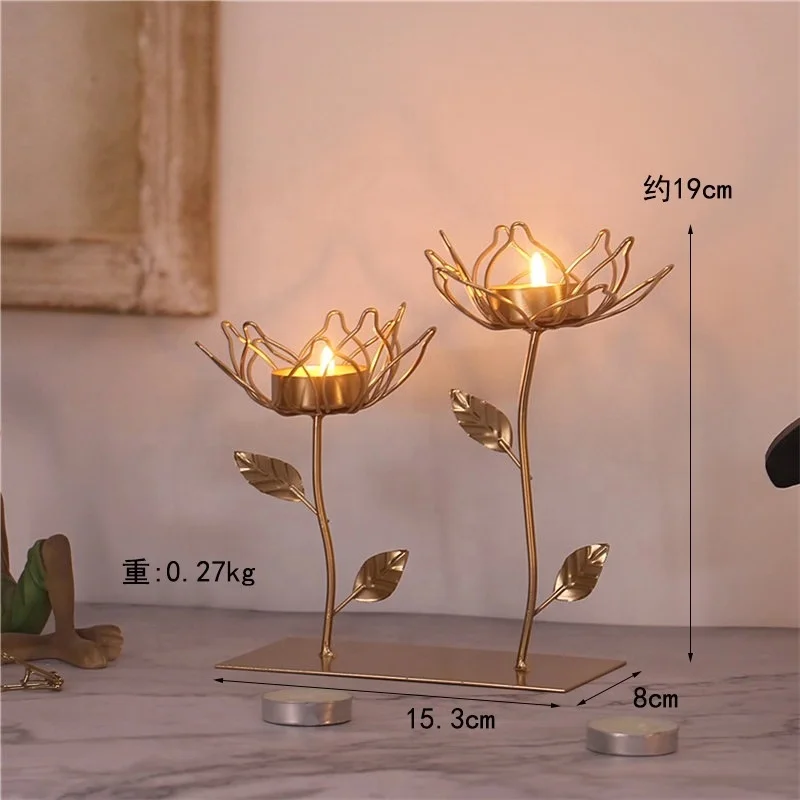 
golden metal candlestick for home decoration holiday party candle holder scones 