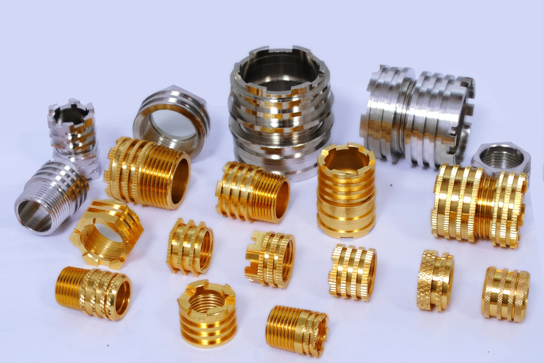 Solid Brass Injection Molding Knurled Thread Inserts Nuts M2 M2.5 M3 M4 M5 M6 M8 