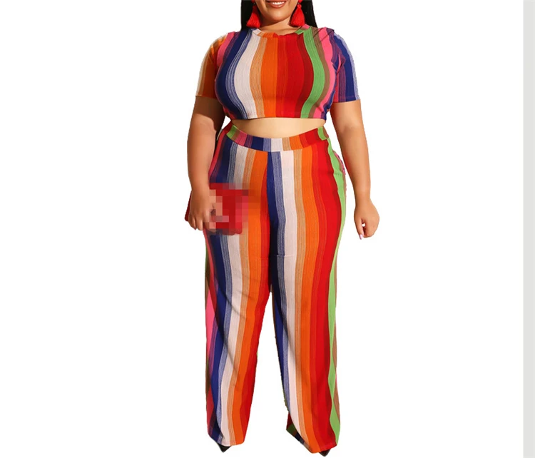 

Hot selling plus size women's two pieces set outfit 5xl large size clothing