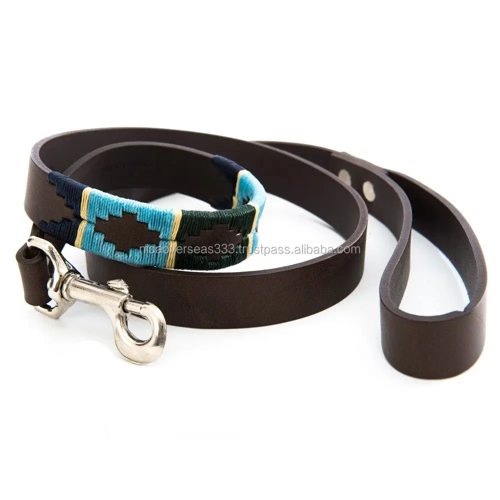 Leather Argentinian Polo Dog Collar With Matching Leather Polo Lead Buy Leather Argentinian