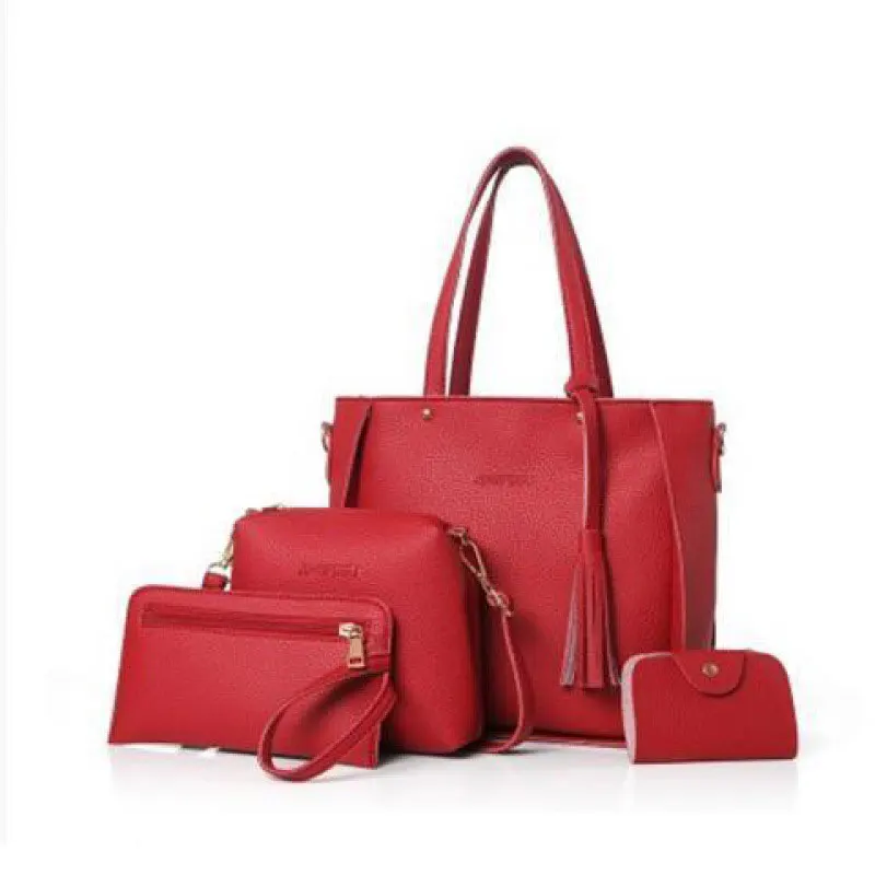 

Women PU Leather Fashion Handbag Set 4 In 1 Handbag set