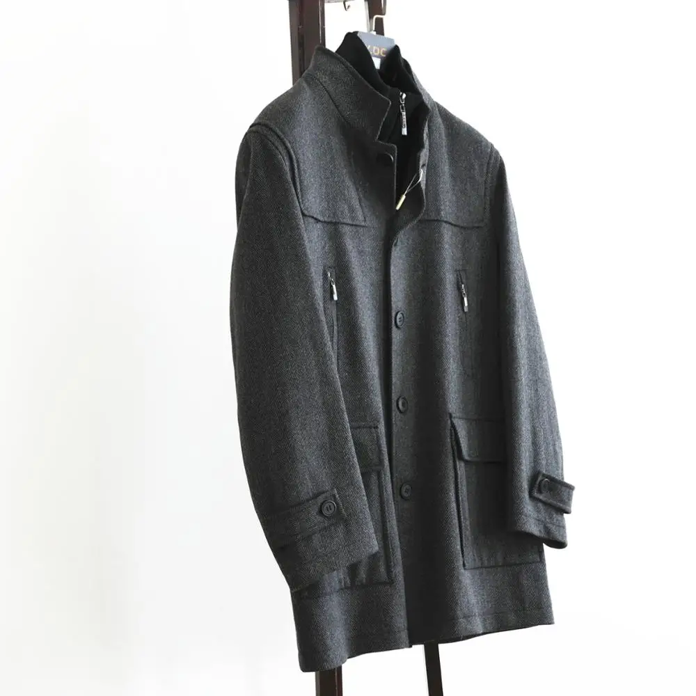 
Manufacturer OEM ODM man wool coat jacket stand collar winter coat man wholesale 
