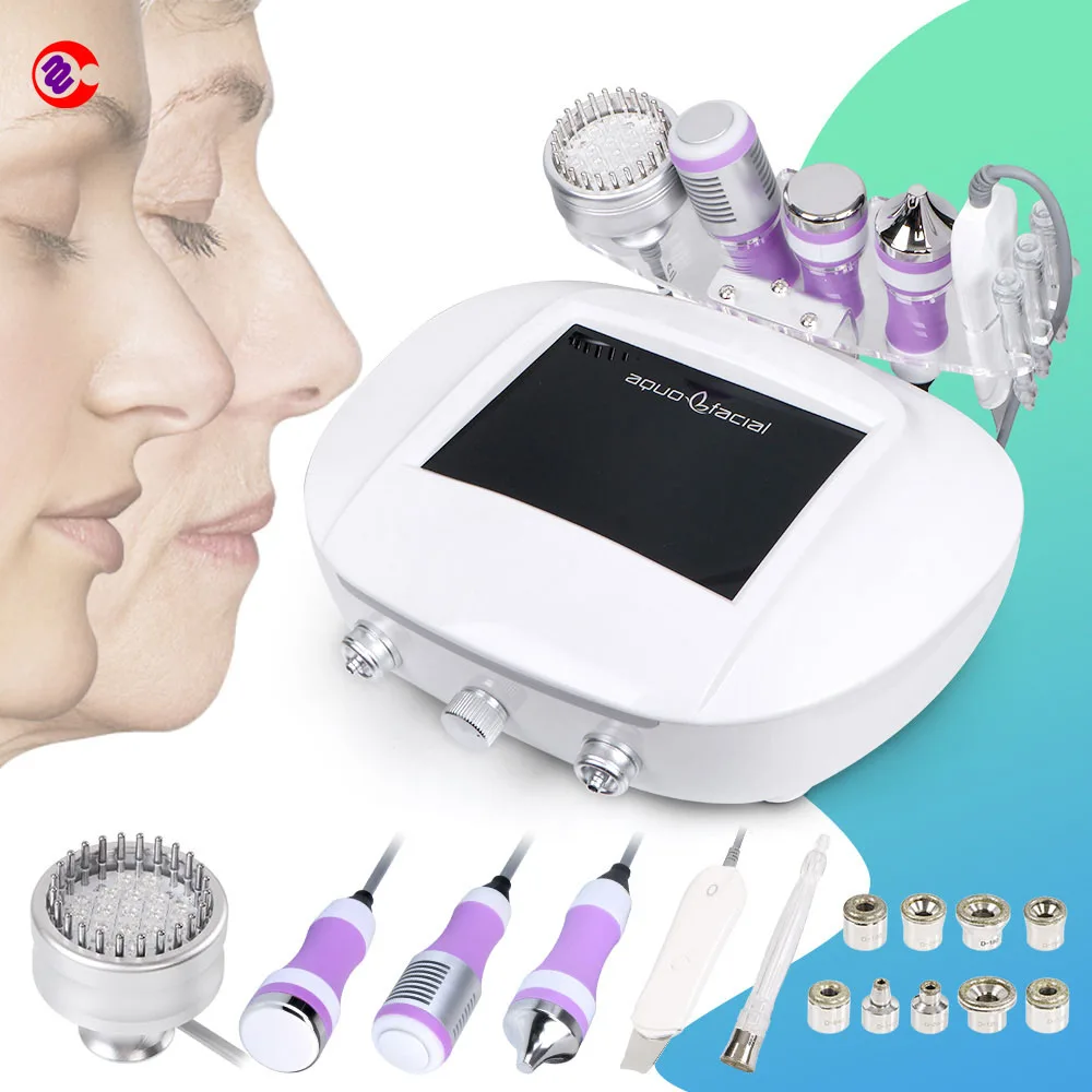 

Free Shipping 6 In 1 Diamond Microdermabrasion led photon microcurrent facial rejuvenation machine