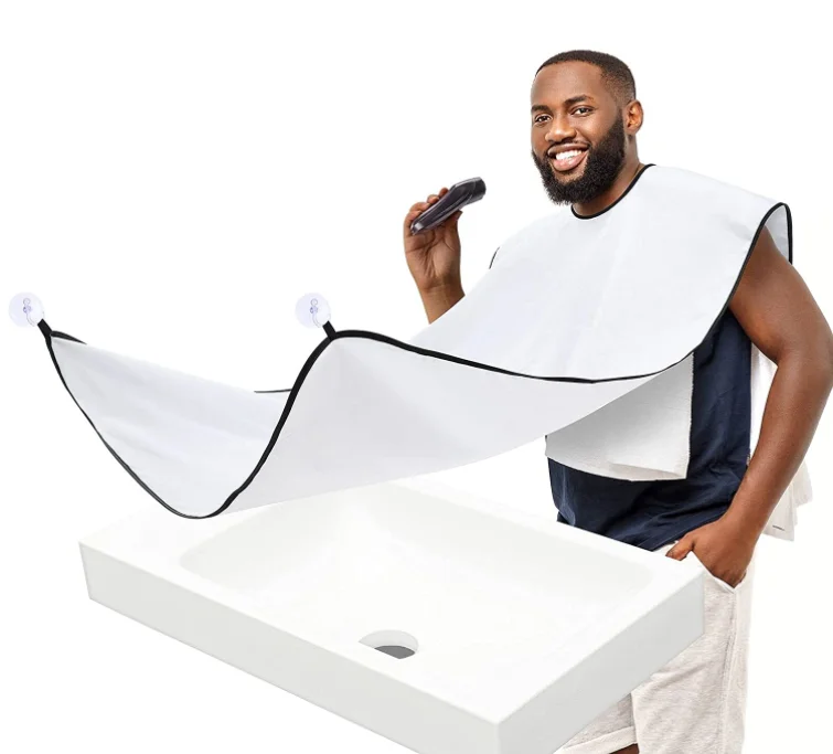 

Creativity Gift Smooth Beard Clean Shaving Apron Gather Cloth Bib Male Beard Shaving Apron For Christmas Gift