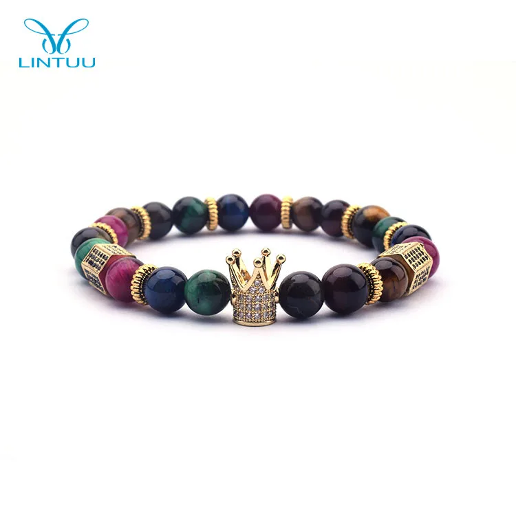 

High Quality Tiger Eye crown Beads Bracelet Wholesales Supplier And Manufacturer